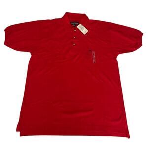 VTG 80s NWT Britches Shirt Red Polo Mens Size Large